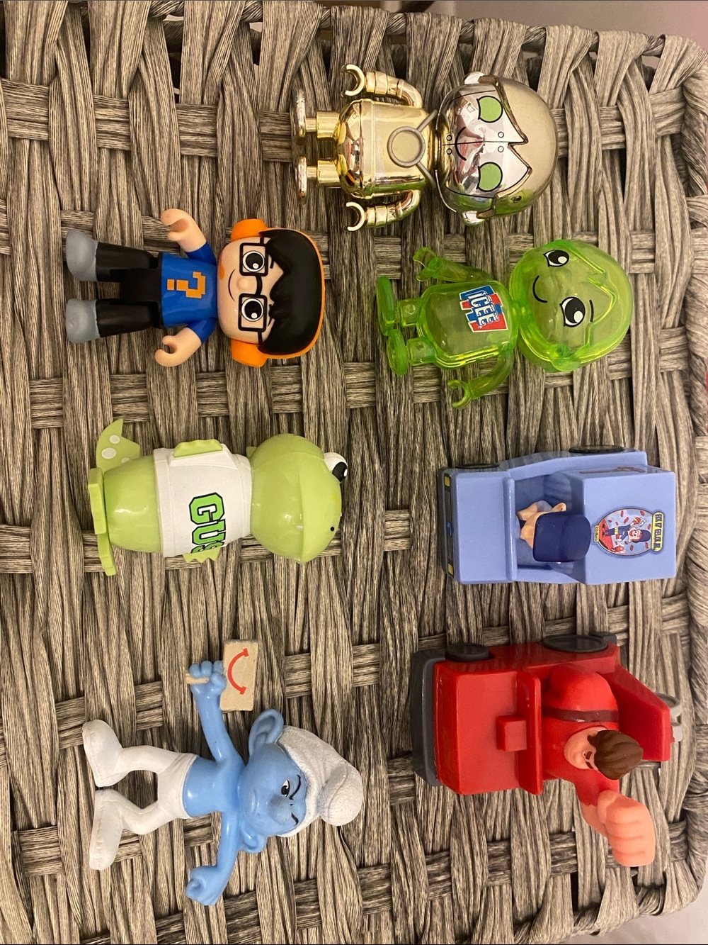 Assorted Kids Toy Figures Pack - Green, Blue, Red, Silver